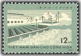 Stamp, Nhu Quynh pumping station, Vietnam,  