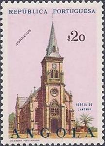 Stamp, Church in Landana, Angola,  , Religion, Buildings, Churches - Cathedrals - Basilicas - Chapels