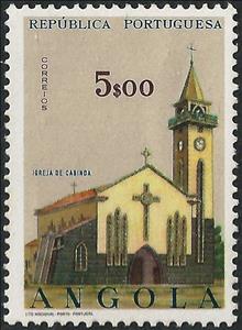 Stamp, Church of Cabinda, Angola,  , Religion, Buildings, Churches - Cathedrals - Basilicas - Chapels