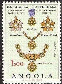 Stamp, Military Order Of Tower and Sword, Angola,  , Medals and Marks of Honour