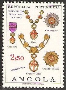 Stamp, Military Order of Santiago of Espada, Angola,  