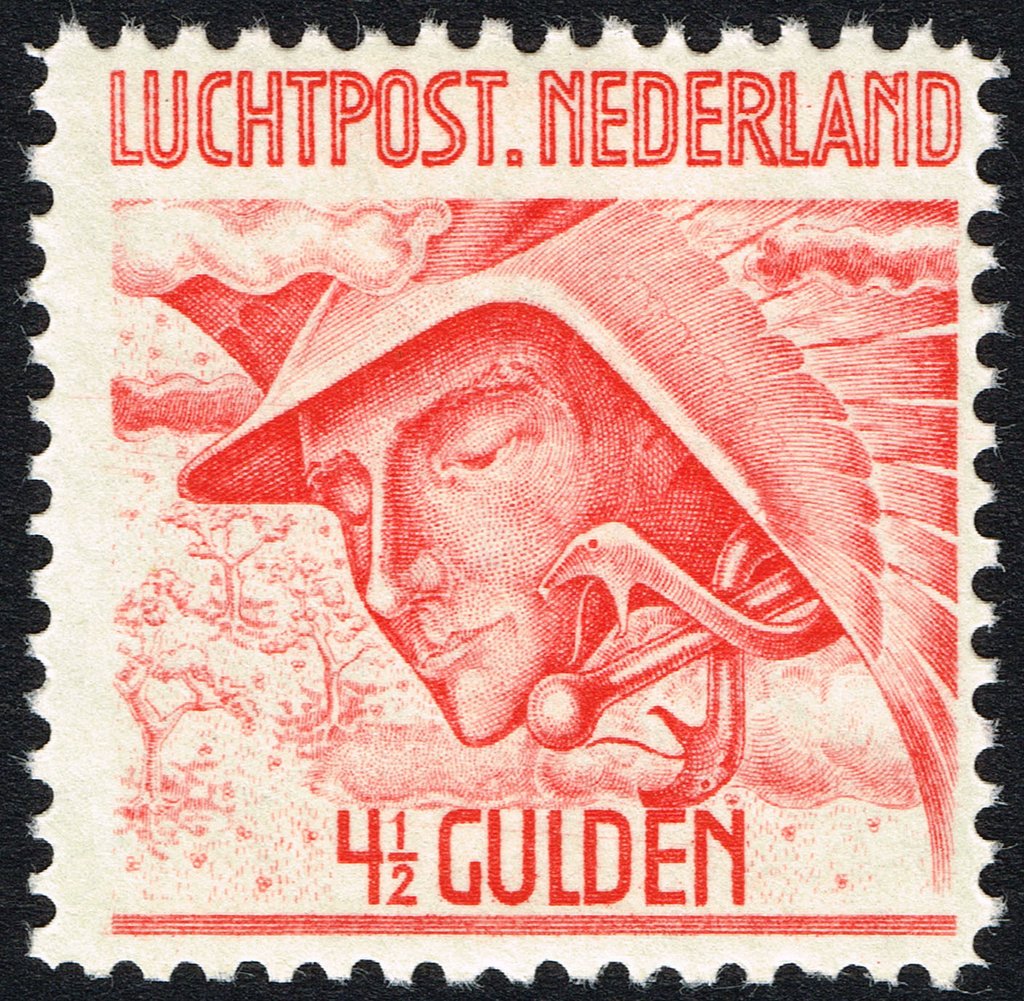 Mercury head over Netherlands landscape
