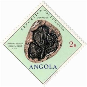 Stamp, Gondwanidium, Angola,  , Fossils, Prehistorical Animals