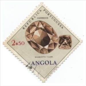 Stamp, Diamonds, Angola,  , Gemstones, Minerals