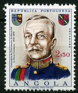 Stamp, Marshall Carmona portrait, Angola,  , Heads of State