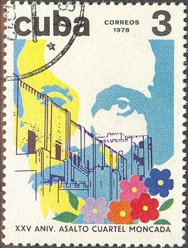 Stamp, 25th Ann. of Attack on Moncada Barracks, Cuba,  , Politics, Revolutions