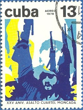 Stamp, 25th Ann. of Attack on Moncada Barracks, Cuba,  , Politics, Revolutions