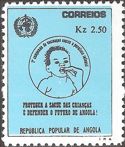 Stamp, Vaccination Campaign Against Polio, Angola,  
