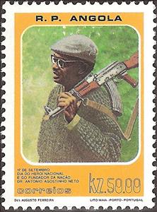 Stamp, National Hero's Day and Founder of the Nation Agostinho Neto, Angola,  