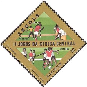 Stamp, II Games of Central Africa, Angola,  , Sport, Handball, Football (Soccer)