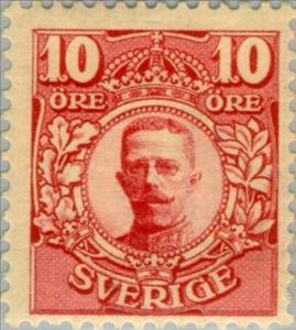 Stamp, King Gustav V, Sweden,  , Heads of State, Kings