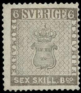 Stamp, Coat-of-Arms Skilling Banco, Sweden,  , Coats of Arms