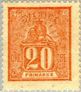 Stamp, Lying Lion, Sweden,  , Mammals, Лев, Animals (Fauna)