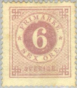 Stamp, Circle type, Sweden,  , Numbers