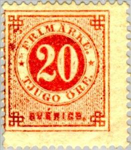 Stamp, Circle type, Sweden,  , Numbers
