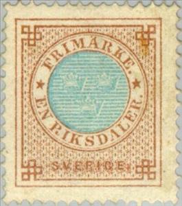 Stamp, Circle type, Sweden,  , Numbers