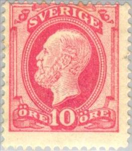 Stamp, King Oscar II, Sweden,  , Heads of State
