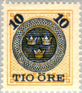 Stamp, Overprint, Sweden,  