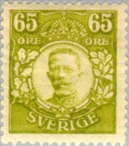 Stamp, King Gustav V, Sweden,  , Heads of State, Kings