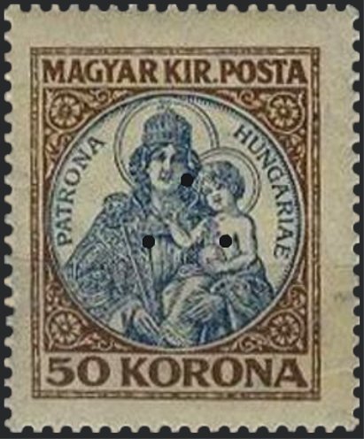 Madonna with Crown, triangular punching