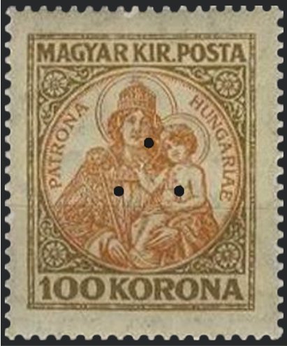 Madonna with Crown, triangular punching