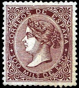 Stamp, Queen Isabel II, Spain,  , Queens