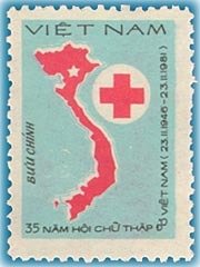 Map Of Vietnam And Red Cross