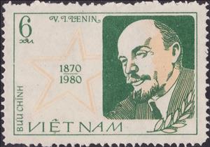 Stamp, Vladimir Lenin (1870-1924), Vietnam,  , Communism, Dictators, Heads of State, Politicians, Revolutionaries
