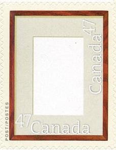 Stamp, mahogony frame, Canada,  
