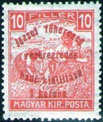 Stamp, Reaper with overprint, Hungary,  , Crops, Agriculture