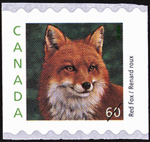 Stamp, Red Fox (Vulpes vulpes), Canada,  , Mammals, Foxes, Animals (Fauna)