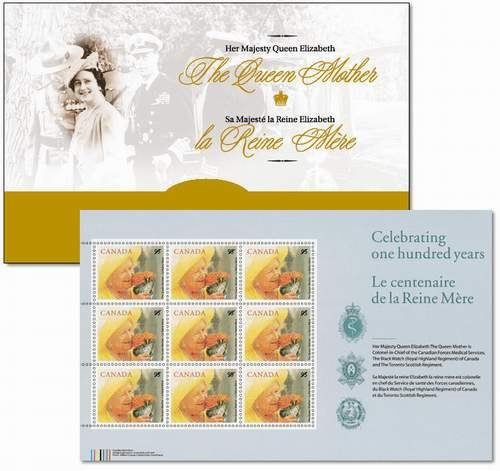 The Queen Mother Mini sheet of 9