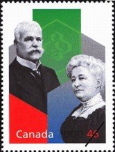 Stamp, Alphonse Desjardins and wife Dorimene, Credit Unions, Canada,  