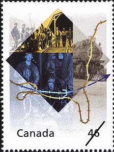 Stamp, Rogers Pass: Building Bridges and Tunnels, Canada,  , Bridges, Tunnels