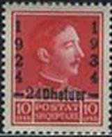 King Zog I. with Overprint