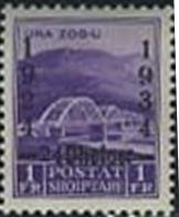Stamp, Ahmet Zog Bridge over the Mat with Overprint, Albania,  , Bridges