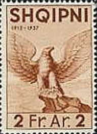 Stamp, The free Albania, Albania,  , Birds, Birds of Prey, Eagles