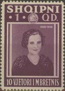 Stamp, 10th anniversary of Government, Albania,  