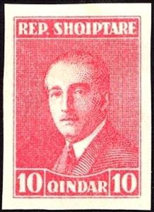 Stamp, President A. Zogu, Albania,  