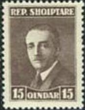 Stamp, President A. Zogu, Albania,  