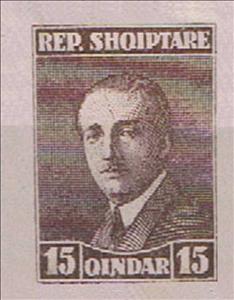 Stamp, President A. Zogu, Albania,  