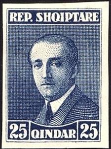 Stamp, President A. Zogu, Albania,  