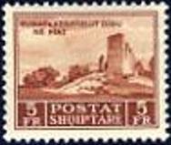 Stamp, Ruins of Fortress Zogu, Albania,  
