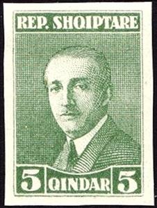 Stamp, President A. Zogu, Albania,  