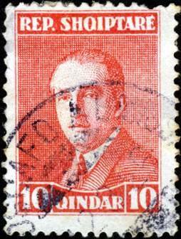 Stamp, President A. Zogu, Albania,  