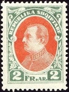 Stamp, President A. Zogu, Albania,  