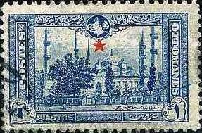Star overprinted on Mosque of Sultan Ahmed