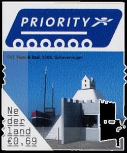 Stamp, Fat (2005), Netherlands,  , Ships, Fishing-boats, Paintings, Art