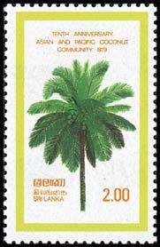 Stamp, 10th Aniversary of APAC community, Sri Lanka,  , Trees, Palm-trees