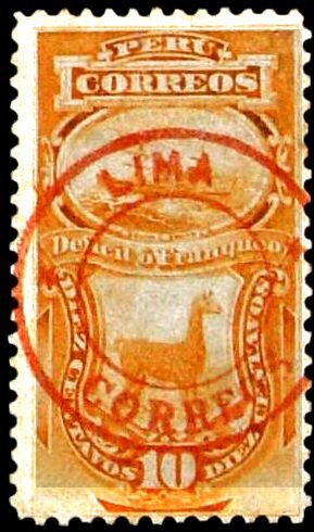Stamp, Postage due stamps, Peru,  